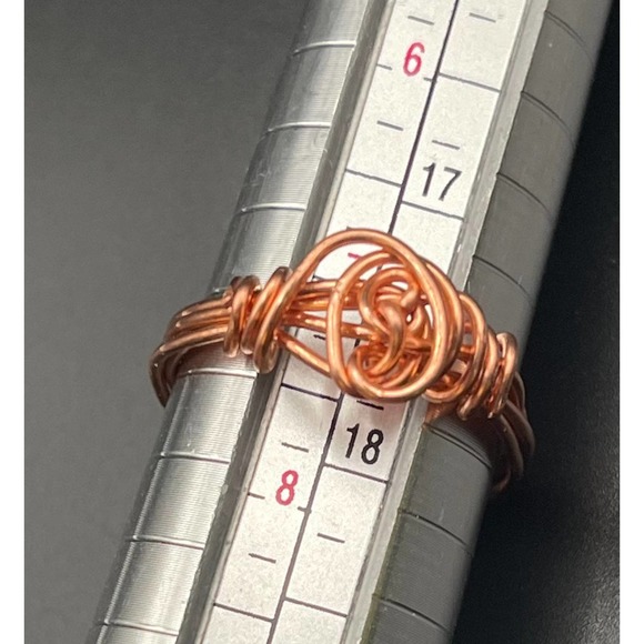 Copper Wire Wrapped Rings. 2 sizes - Picture 6 of 7